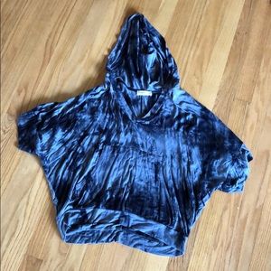 Crop short sleeve hoodie